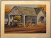 Produce Market print in grey, blue, orange