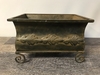 Metal Embossed Curled Footed Container