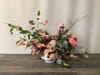 SILK Pair of Pink Contemporary Garden Arrangements