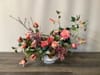 SILK Pair of Pink Contemporary Garden Arrangements