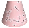 Lamp Shade; cotton, pink with floral pattern,