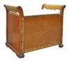 Vintage vanity bench, waterfall