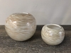 Gold Glitter Glass Round Vase A
