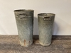 Galvanized Metal Oval Handle Floral Bucket B