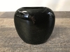 Vintage Ceramic Black Oval Bud Vase