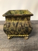 Woven Metal Footed Basket A