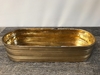 Brass Diamond Hammered Oval Container