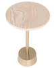 side table; CLEARED, Natural Rainbow Sandstone tabletop