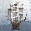 Wire ship sculpture