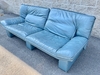 Mod Blue Leather Sofa