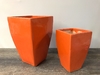 10” Orange Ceramic Vase