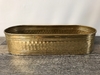 Brass Hammered Oval Container B