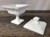 Milk Glass Footed Box with Lid A