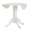 dining table; small drop leaf, white