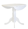 dining table; small drop leaf, white