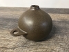 Brown Ceramic Hook Sphere Bud Vase A