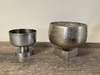 Large Silver Round Footed Bowl