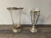 Silver Rim Crystal Vase