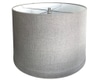 Lamp Shade; Grey textured cotton, drum,