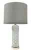 Lamp Shade; Grey textured cotton, drum,