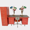 Orange, Double Pedestal Desk
