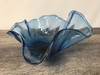 Vintage Glass Blue Waving Dish
