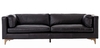 Black leather sofa