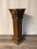 Tall Wood Marble Top Pedestal