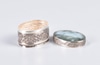 Silver Trinket Box with Inset Green Stone Lid