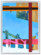 Cleared Painting on Masonite, abstract, frames against sky