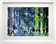 Cleared Painting on Paper; Blue/Yellow Squeegee