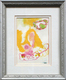 Cleared Painting on Paper; Pink, Yellow, and Green Abstract