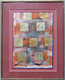 Cleared Collage, chinese letters floating on red mat