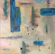 Blue Green Grey Nondescript Contemporary Abstract