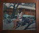 Female Figure Seated in Garden