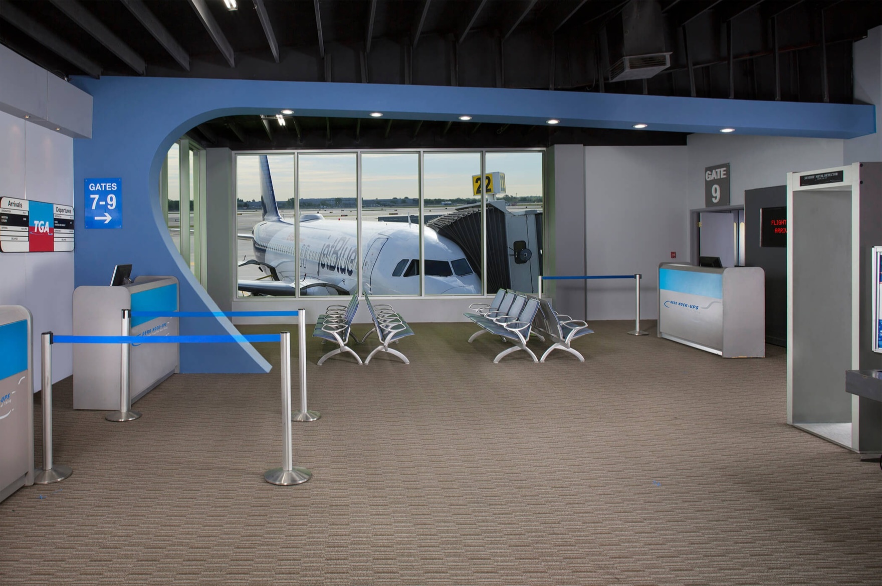 Aero Mockups Terminal with Plane