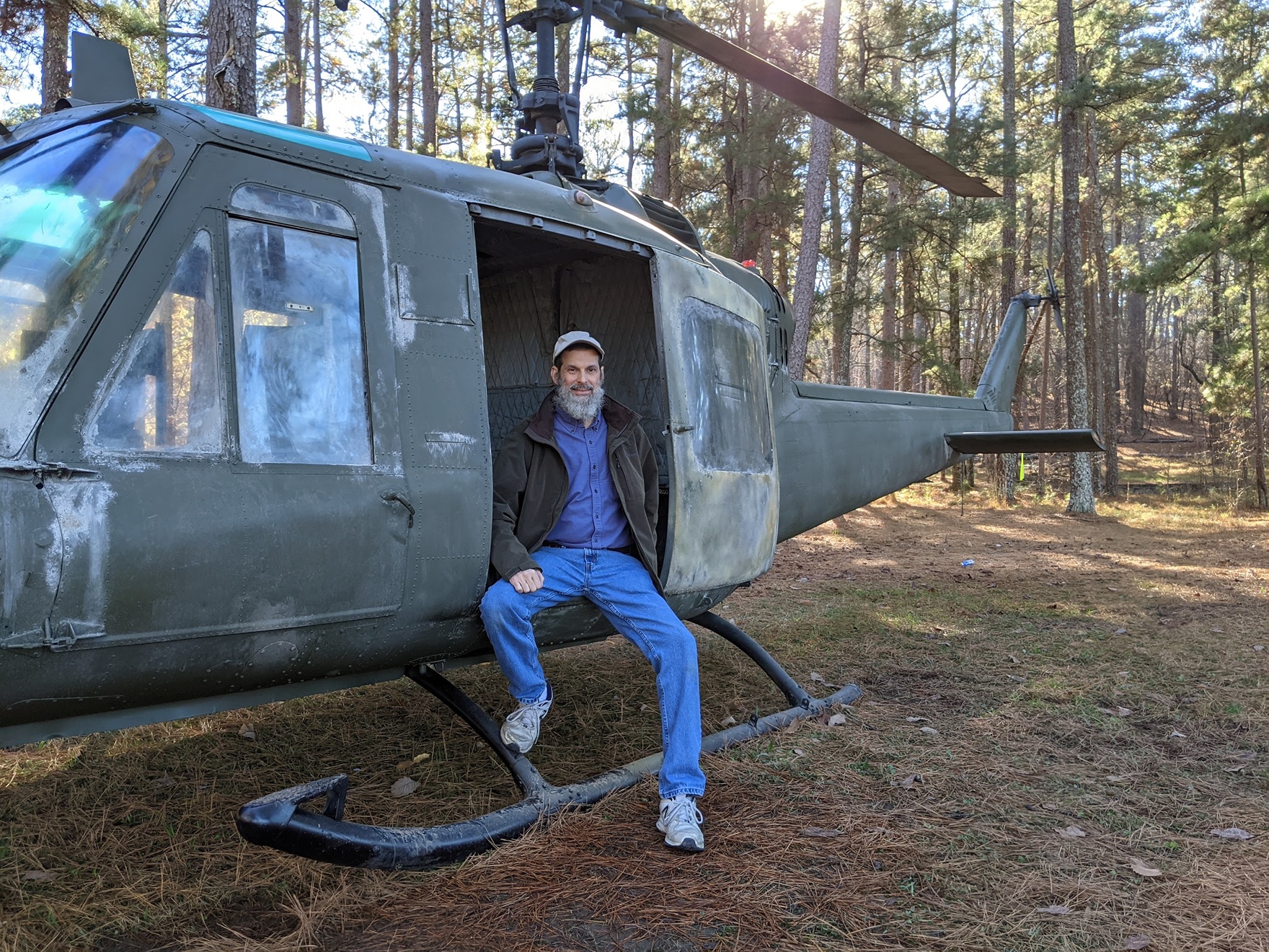 RJ in the bay of the helicopter set